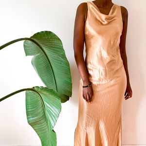 Vintage beige/golden evening dress